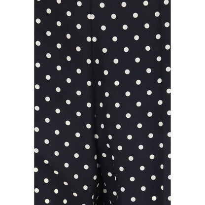 Valentino Garavani Black Silk Cropped Pants