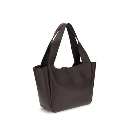 Bolso de hombro Saint Laurent de piel de becerro marrón Bos Taurus