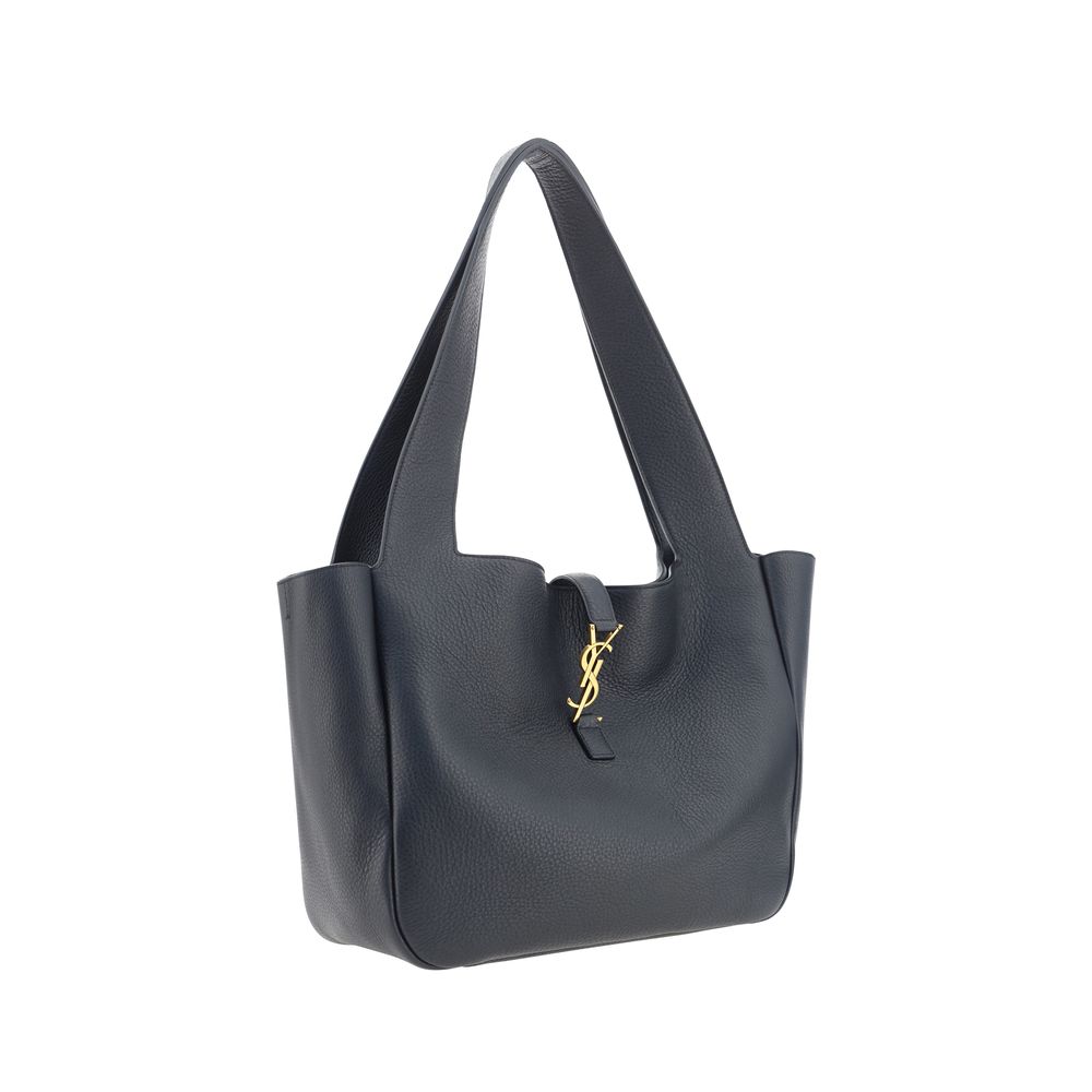 Bolso de hombro Saint Laurent de piel de becerro negra Bos Taurus