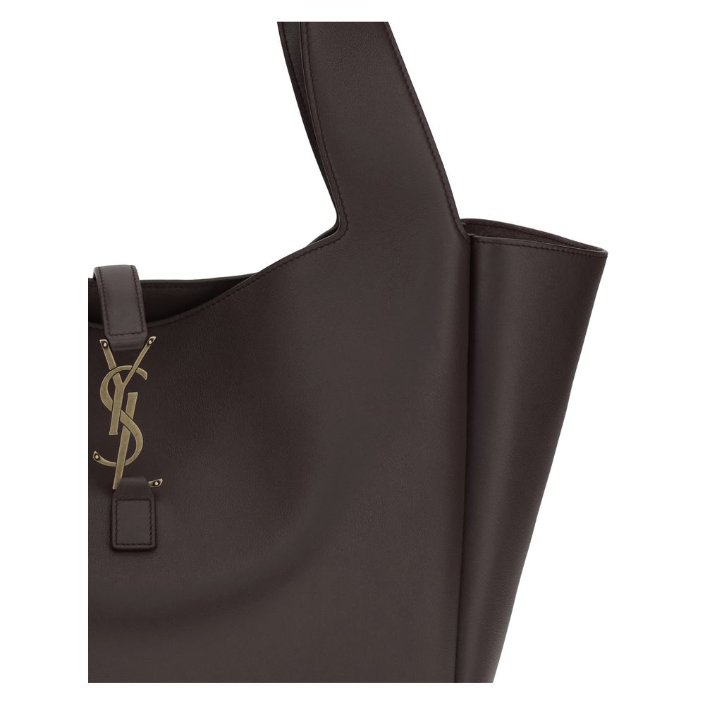 Bolso de hombro Saint Laurent de piel de becerro marrón Bos Taurus