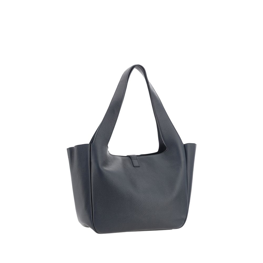 Bolso de hombro Saint Laurent de piel de becerro negra Bos Taurus