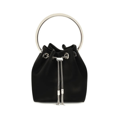 Bolso cubo de seda negro Jimmy Choo
