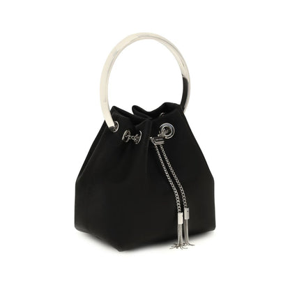 Bolso cubo de seda negro Jimmy Choo