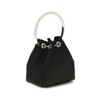 Bolso cubo de seda negro Jimmy Choo