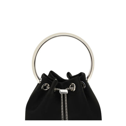 Bolso cubo de seda negro Jimmy Choo