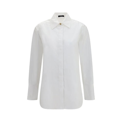 Camisa de vestir blanca de algodón Balmain