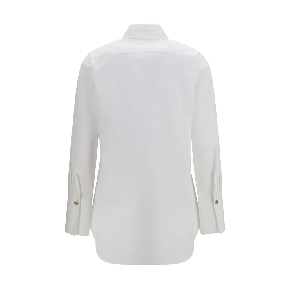 Camisa de vestir blanca de algodón Balmain