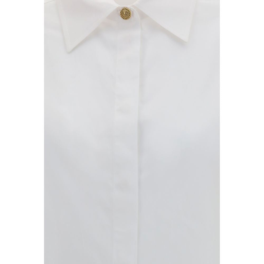 Camisa de vestir blanca de algodón Balmain
