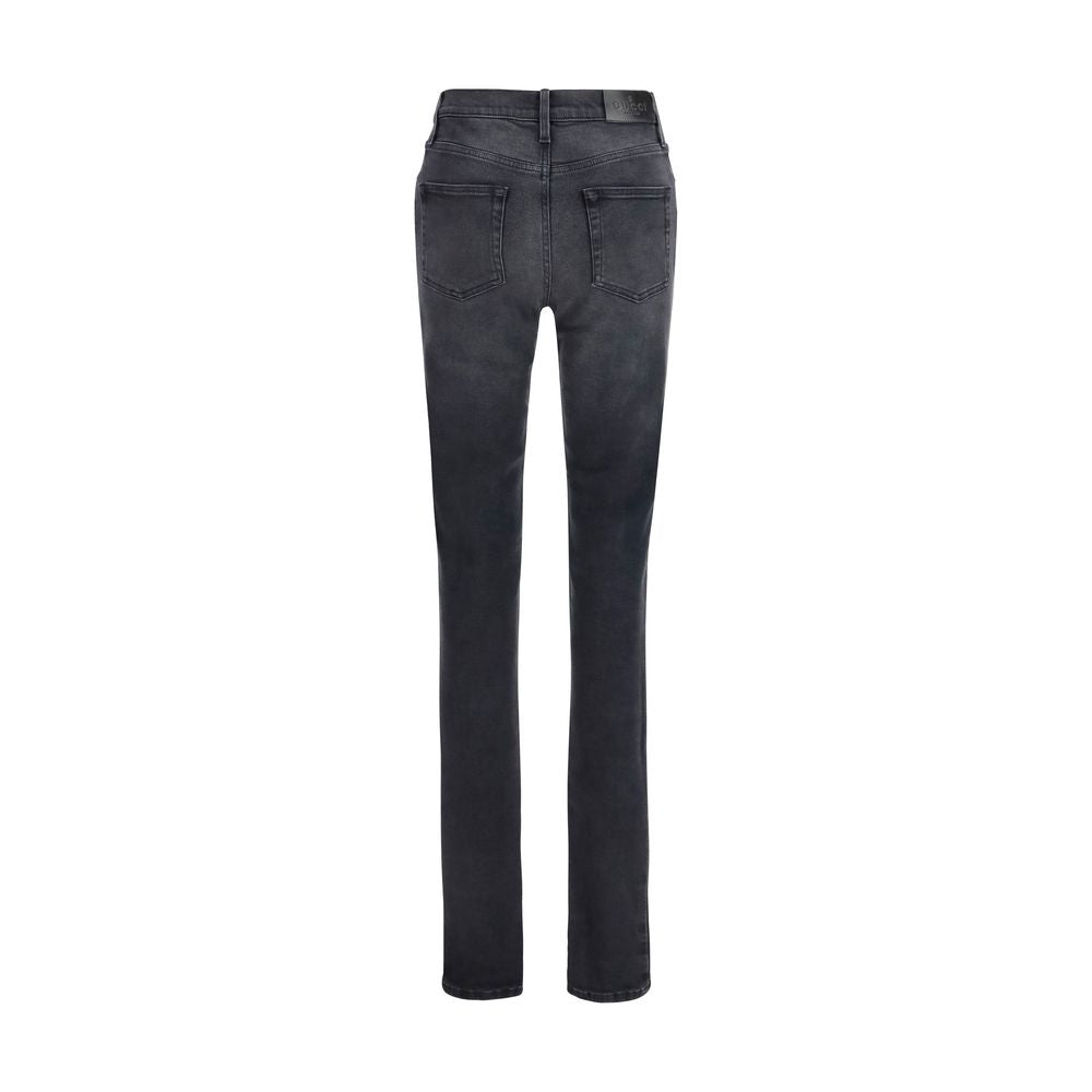 Pantalones Vaqueros Skinny De Algodón Color Negro Gucci