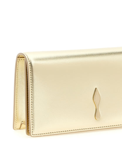 Bolso de mano Christian Louboutin de piel de cordero dorada