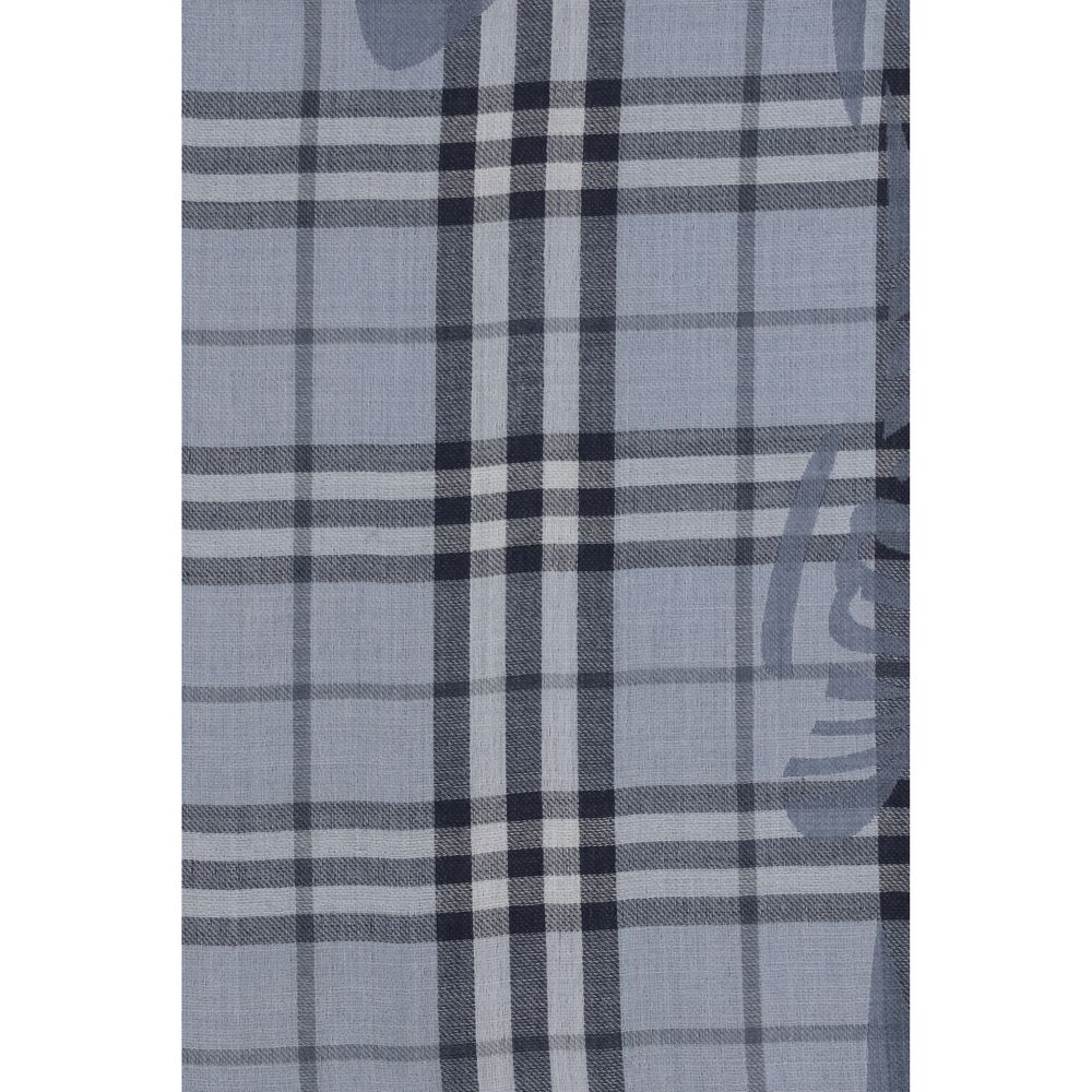 Burberry Blue Wool Scarf Oves Aries Versatile Accessory