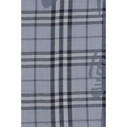 Burberry Blue Wool Scarf Oves Aries Versatile Accessory