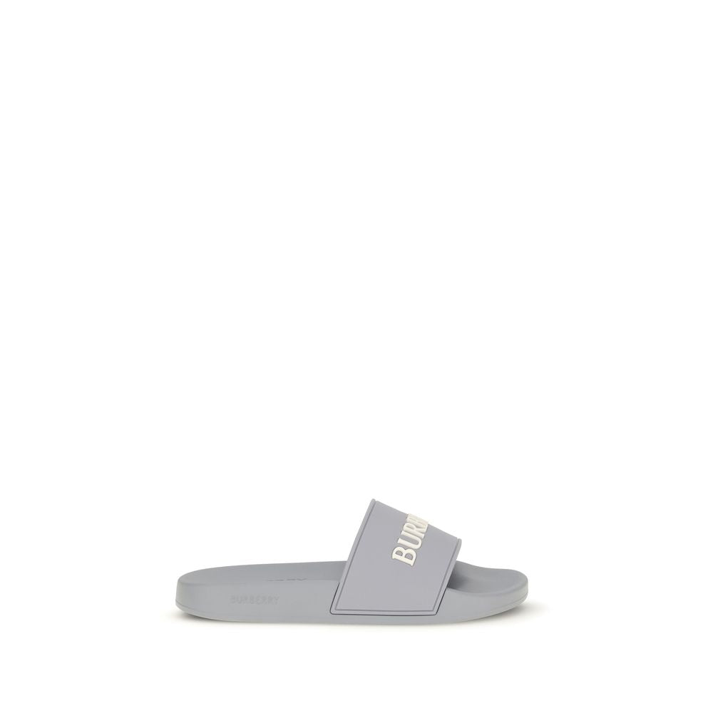 Chanclas grises de goma Burberry