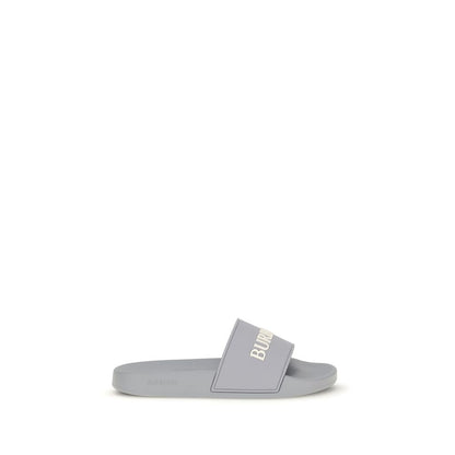 Chanclas grises de goma Burberry