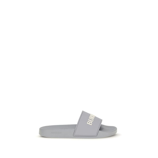 Chanclas grises de goma Burberry