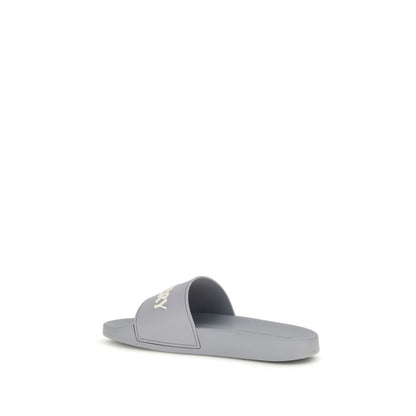 Chanclas grises de goma Burberry