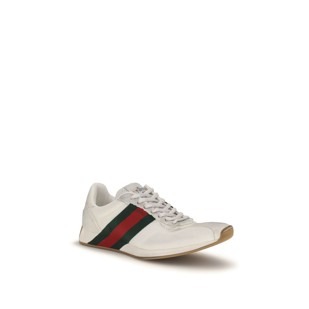 Gucci White Polyester Sneakers