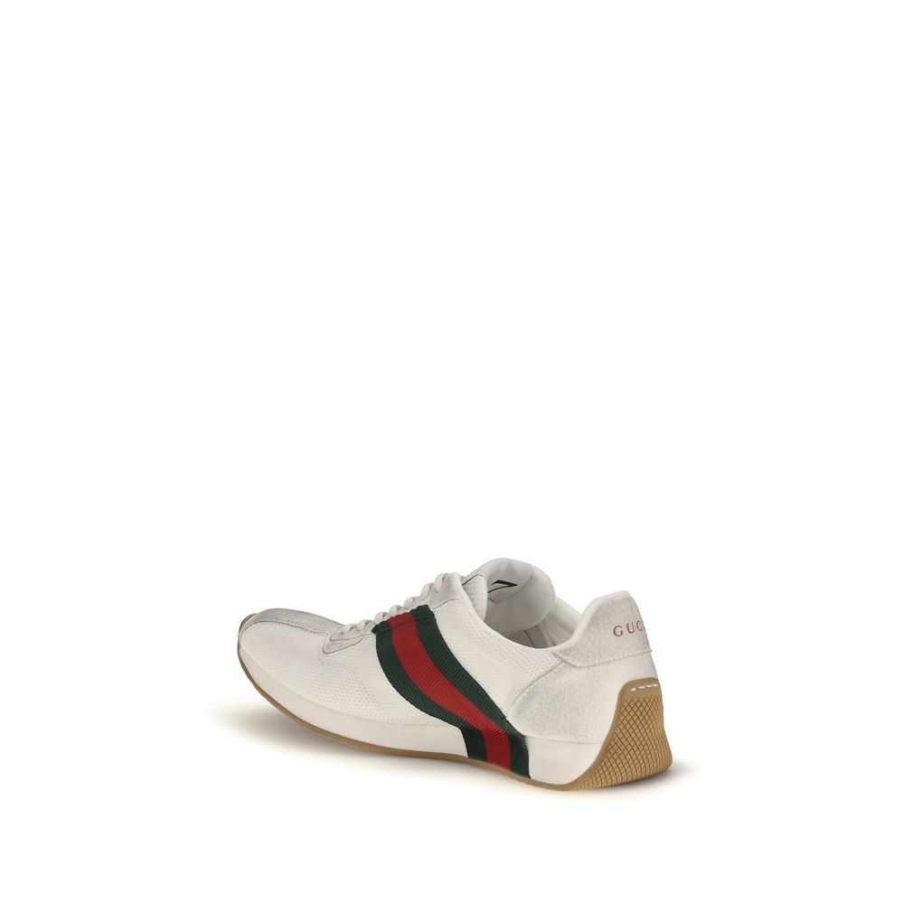Gucci White Polyester Sneakers