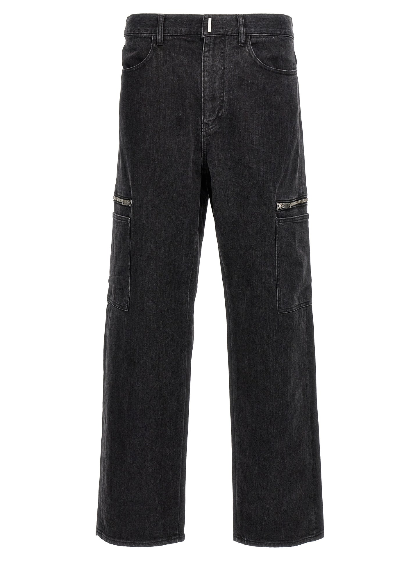 Vaqueros Givenchy De Algodón Negro Con Bordado 4G Cargo