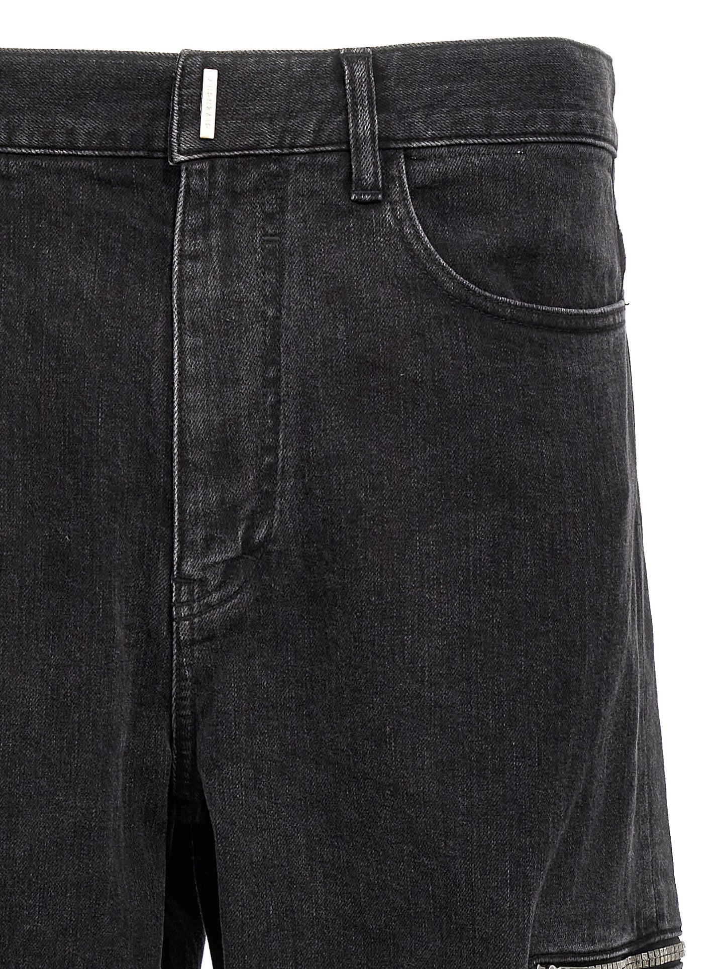 Vaqueros Givenchy De Algodón Negro Con Bordado 4G Cargo