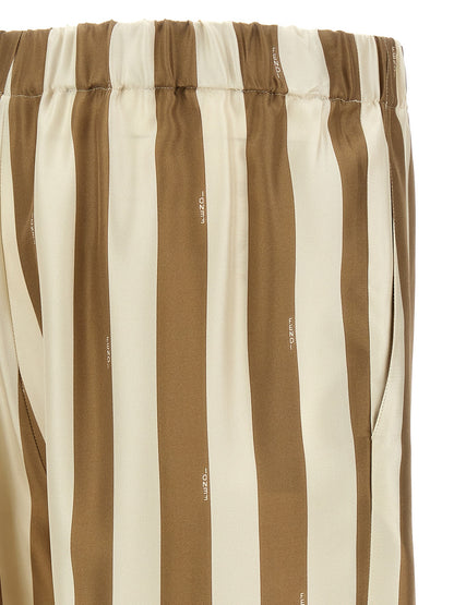 Fendi Shorts Bermuda de Seda Beige