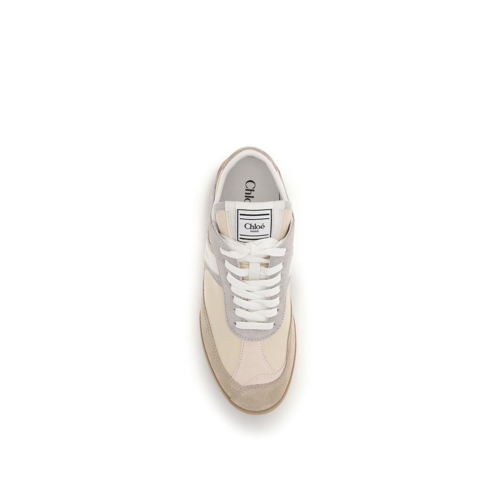 Chloé Baskets En Cuir De Veau Beige Bos Taurus
