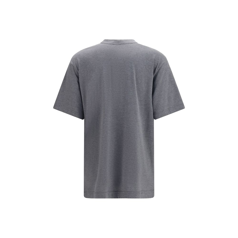 Camiseta Gucci De Algodón Gris De Corte Regular Clásica