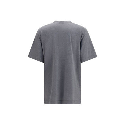 Camiseta Gucci De Algodón Gris De Corte Regular Clásica