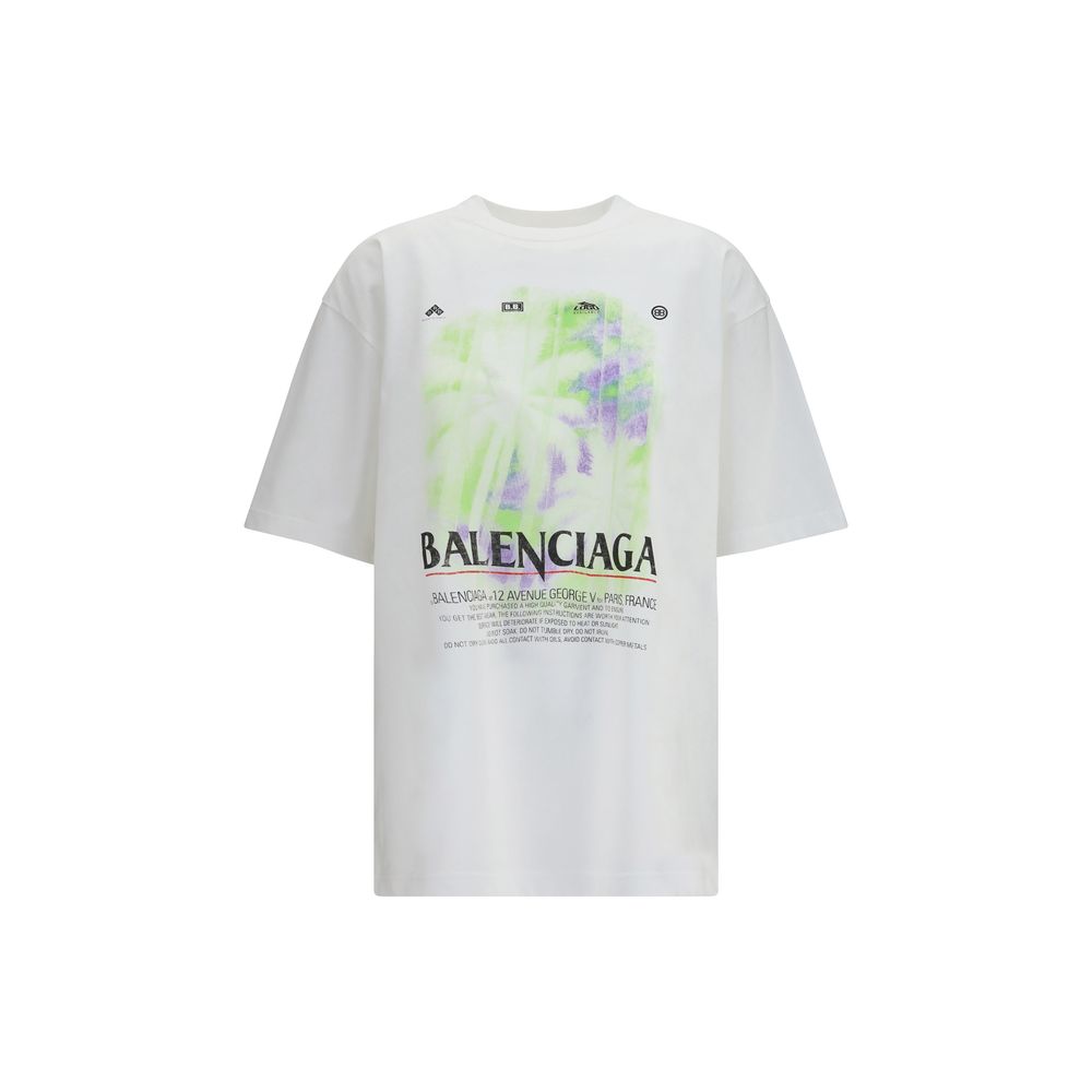 T-shirt Balenciaga en Coton Blanc Design Contemporain
