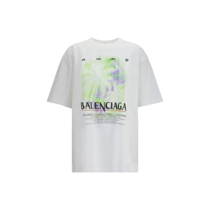 T-shirt Balenciaga en Coton Blanc Design Contemporain