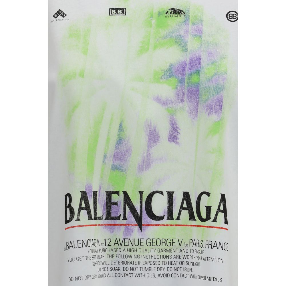 T-shirt Balenciaga en Coton Blanc Design Contemporain