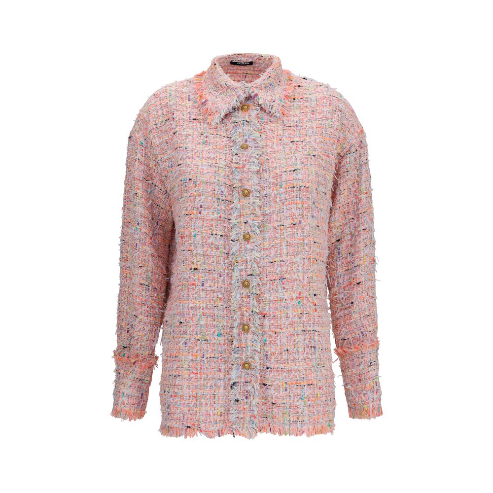 Camisa Balmain de poliamida multicolor estampada
