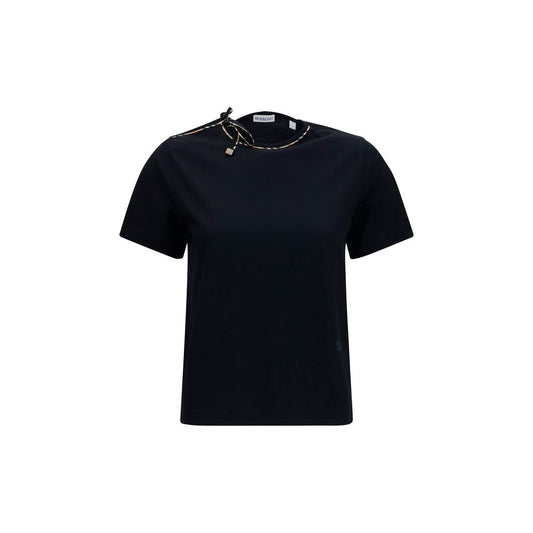 Camiseta de algodón negra de Burberry