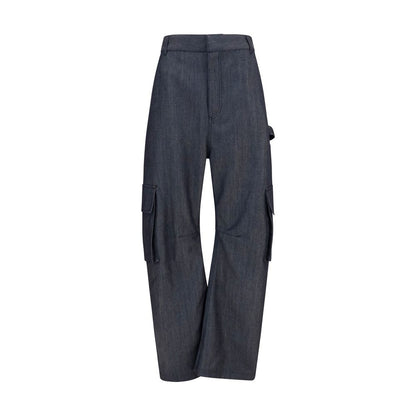 Balenciaga Pantalones Cargo En Lana Ovis Aries Azul