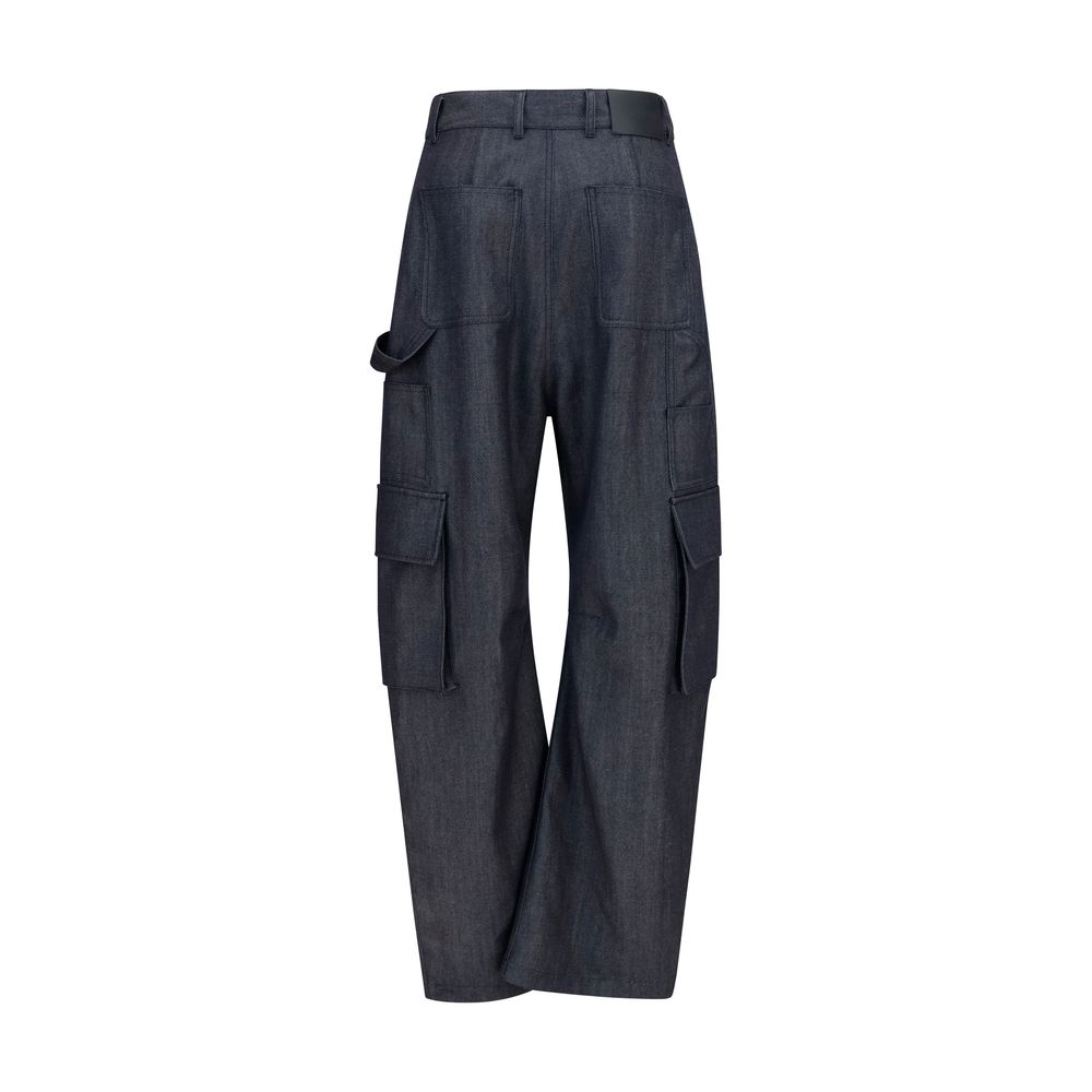 Balenciaga Pantalones Cargo En Lana Ovis Aries Azul