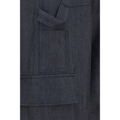 Balenciaga Pantalones Cargo En Lana Ovis Aries Azul
