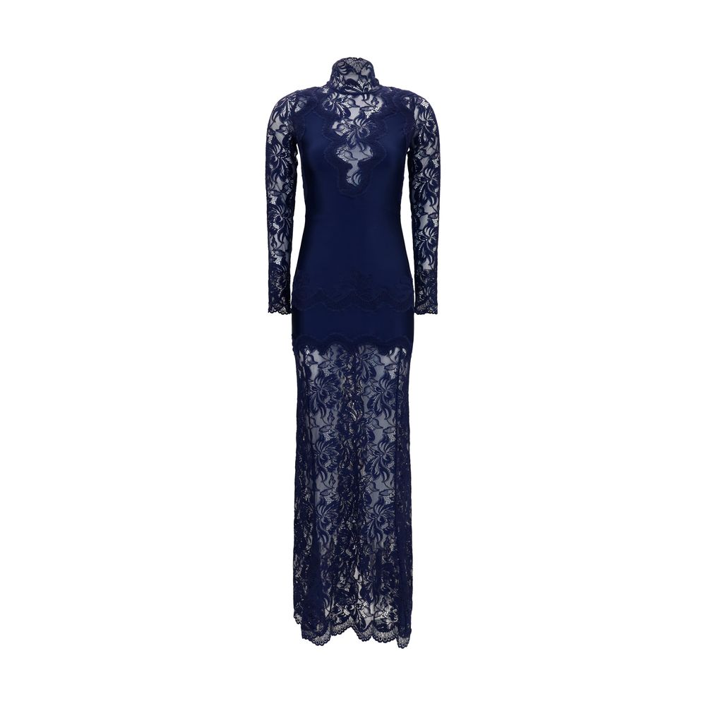 Rabanne Modern Collection Blue Polyamide Long Dress