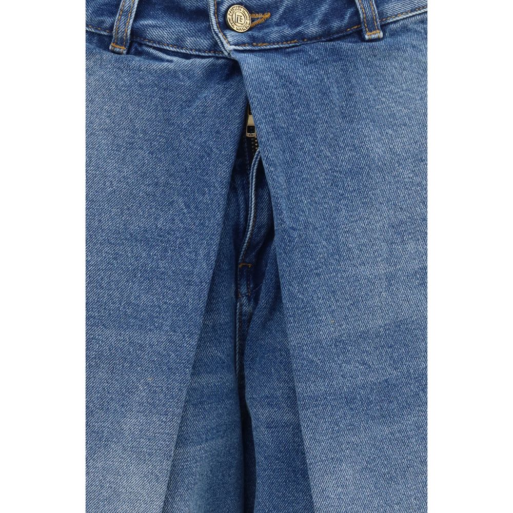 Jeans Balmain azules de algodón de corte relajado