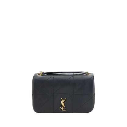Bolso de hombro Saint Laurent negro de piel de cordero Ovis Aries Aries