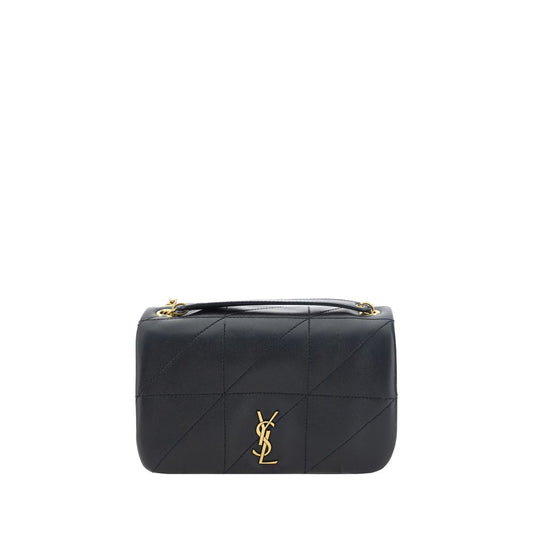 Bolso de hombro Saint Laurent negro de piel de cordero Ovis Aries Aries