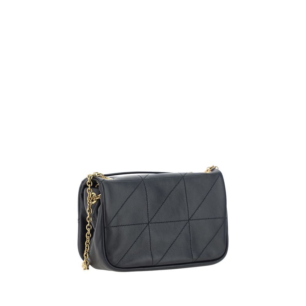 Bolso de hombro Saint Laurent negro de piel de cordero Ovis Aries Aries