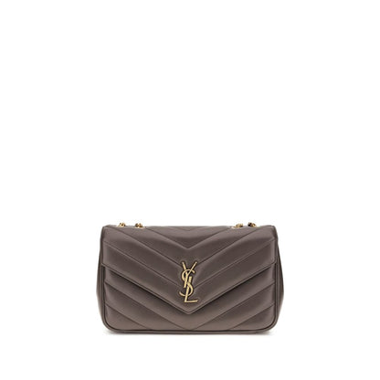 Bolso de hombro Saint Laurent gris de piel de cordero Ovis Aries Aries
