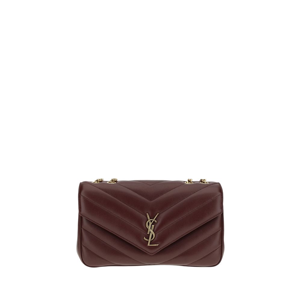 Bolso de hombro Saint Laurent Bordeaux de piel de cordero Ovis Aries Aries