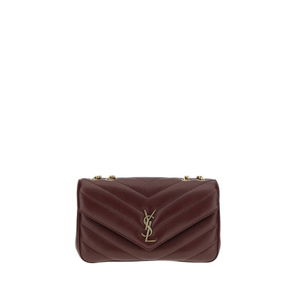 Bolso de hombro Saint Laurent Bordeaux de piel de cordero Ovis Aries Aries