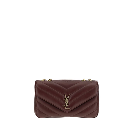 Bolso de hombro Saint Laurent Bordeaux de piel de cordero Ovis Aries Aries