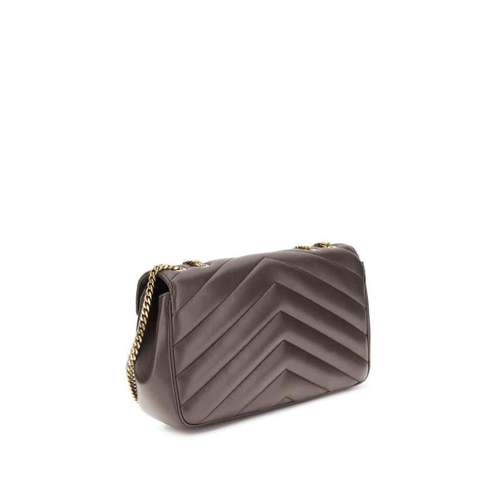 Bolso de hombro Saint Laurent gris de piel de cordero Ovis Aries Aries