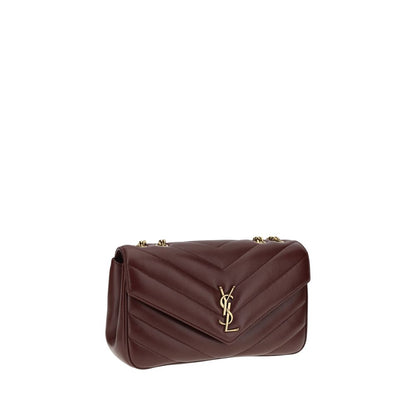 Bolso de hombro Saint Laurent Bordeaux de piel de cordero Ovis Aries Aries