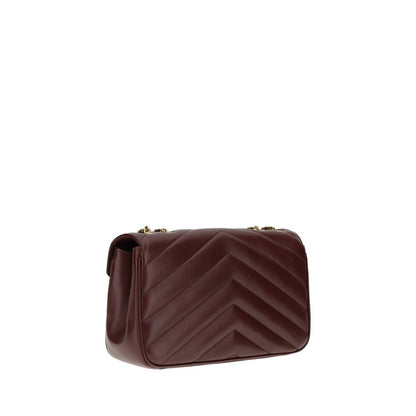 Bolso de hombro Saint Laurent Bordeaux de piel de cordero Ovis Aries Aries