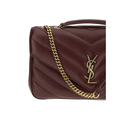 Bolso de hombro Saint Laurent Bordeaux de piel de cordero Ovis Aries Aries