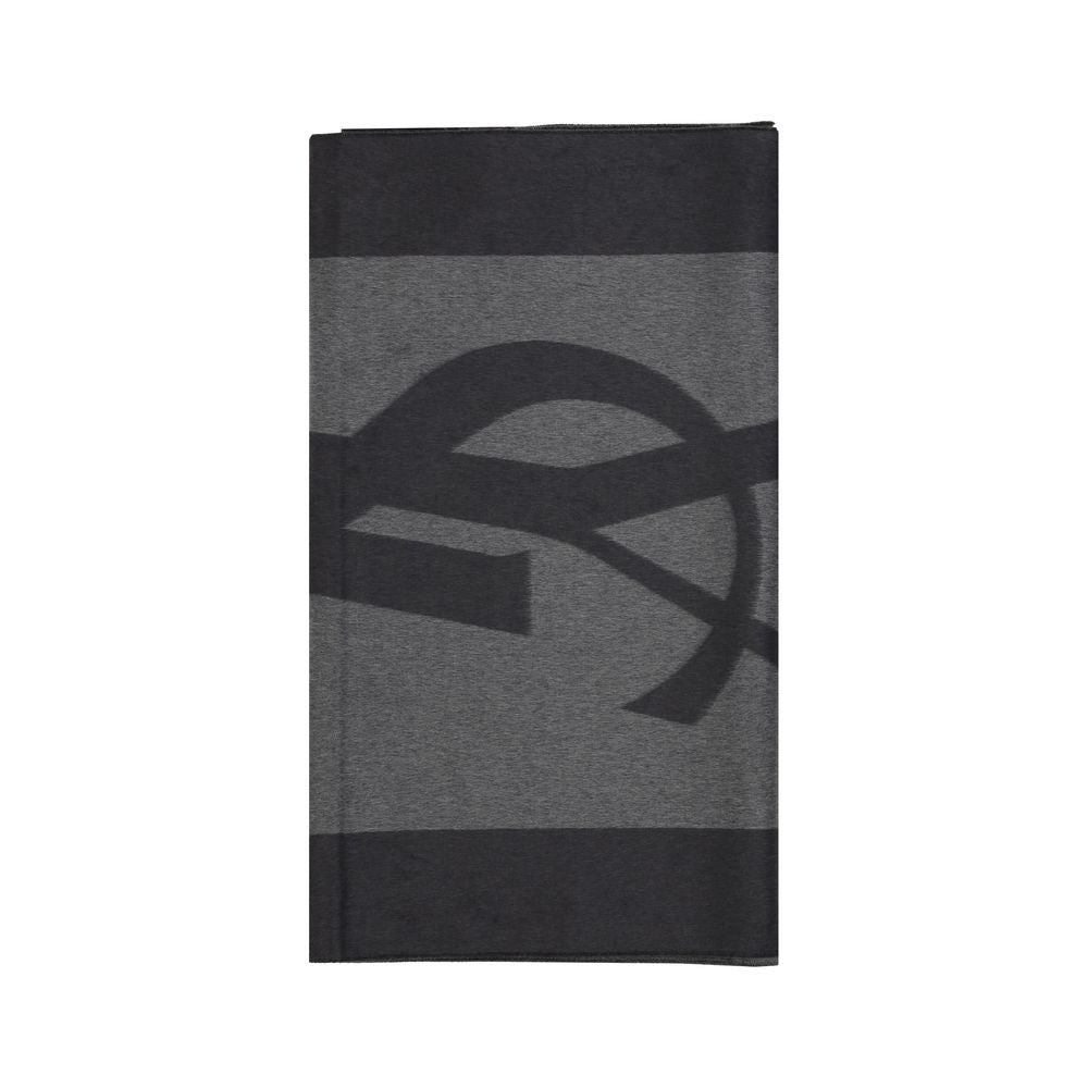 Bufanda Saint Laurent de seda gris